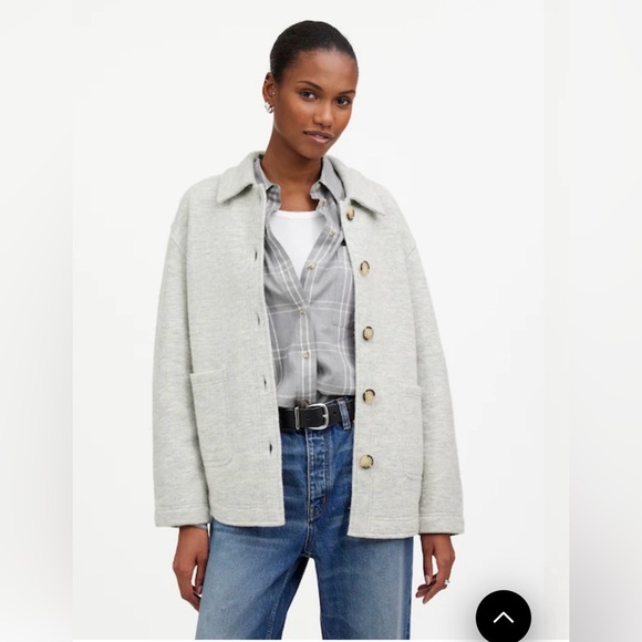 NWT Madewell Boiled Wool Sweater Shirt Jacket - Picture 2 of 6